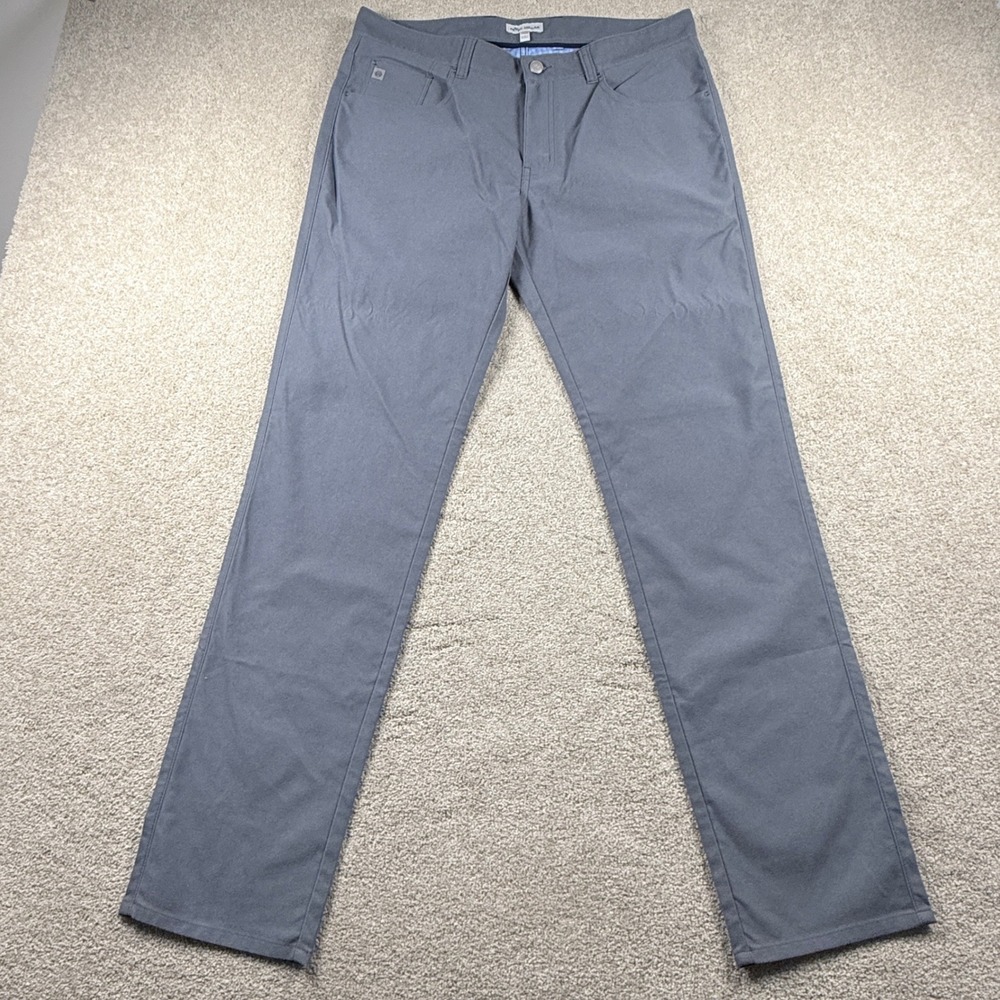 Peter Millar Pants Men 34x32 Gray Crown Sport 5-Pocket Performance